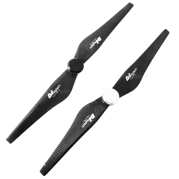 Qiterr 1/2 Pairs 1345 Carbon Fiber Propellers Blades Accessory for DJI Inspire 1 Quadcopter with Aluminum Self-Tightening Adapters. 2 Pairs