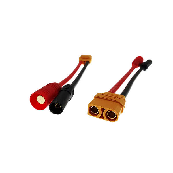 XT90 Male to 4 way 3.5mm Bullet Female & JST Male ESC Power Cable quadcopter LED 